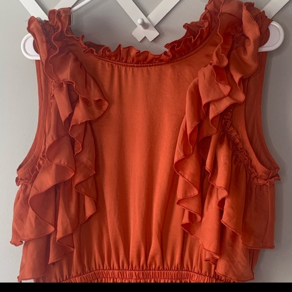 🥳HP🥳Anthropologie DRA Los Angeles  Dress Orange - Picture 7 of 11
